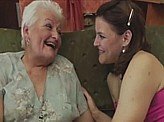 Free Lesbian Video 445 :: Old Granny teaches teen school girl all about lesbian sex