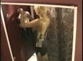 Voyeur Video 78 :: Blonde woman did not see the hidden cam